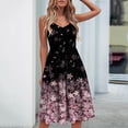 thumbnail image 1 of SMihono Robes Bohèmes d'Été Femmes Grande Taille Mode Robes Femmes Été Imprimé Décontracté Col en V Sans Manches Vacances Robe Courte, 1 of 7