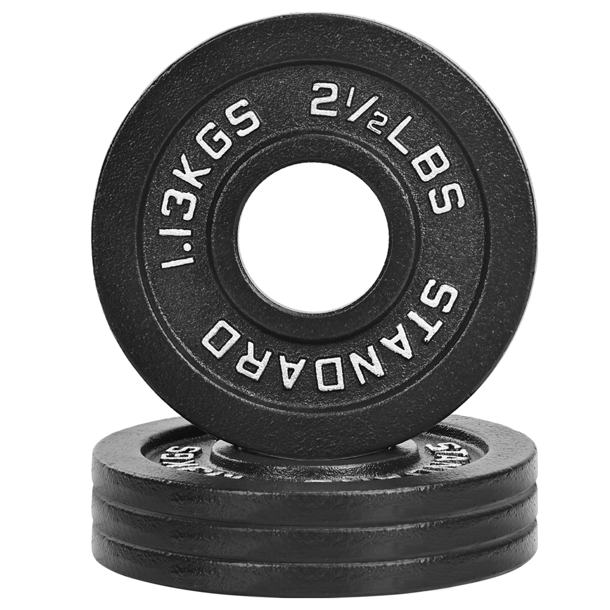 BalanceFrom Classic Cast Iron Weight Plates, 2-Inch, 2.5-Pound, Set of 4