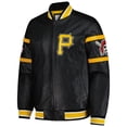 thumbnail image 2 of Men's G-III Sports by Carl Banks Black Pittsburgh Pirates Full-Zip Leather Varsity Jacket, 2 of 3