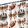 thumbnail image 3 of Football Helmets with Bows Pattern Shower Curtain 36"x72" ,Bathroom Decorative Shower Curtains Set with 12 Hooks,Modern Waterproof Washable Shower Curtain, 3 of 6