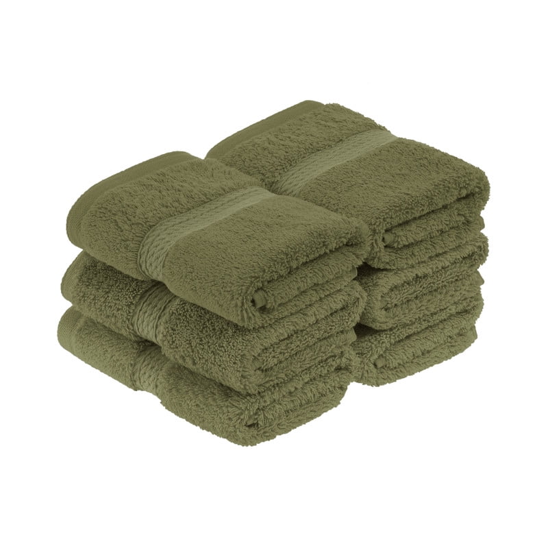 Superior 800 GSM Egyptian Cotton 4-Piece Hand Towel Set, Soft Ultra Absorbent Towels, Charcoal
