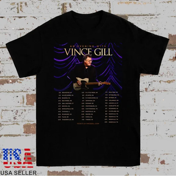 Vince Gill An Evening With Summer Tour T-Shirt Full Size