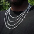 thumbnail image 2 of FEEL STYLE 5mm Figaro NK Chain Neckalce For Men Women Hip Hop Silver Color 316L Stainless Steel Hip Hop Jewelry 20", 2 of 7