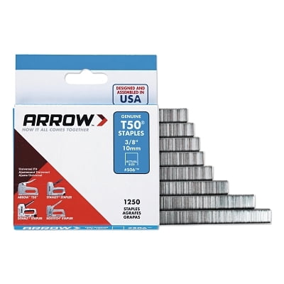 

T50 Type Staple #505 5/16 in L x 3/8 in W 1 250/PK | Bundle of 2 Packs