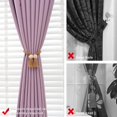 thumbnail image 2 of Cortinas con forma de bola magnética de madera NICEEC, paquete de 2 unidades, color café claro, 2 of 6
