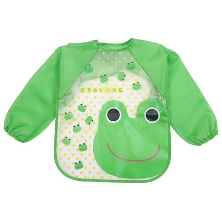 

Cartoon Girls Sleeve Apron Of Boys Kids Long Smock Feeding Waterpro Bib Toddler Baby Care Big And Tall Bib