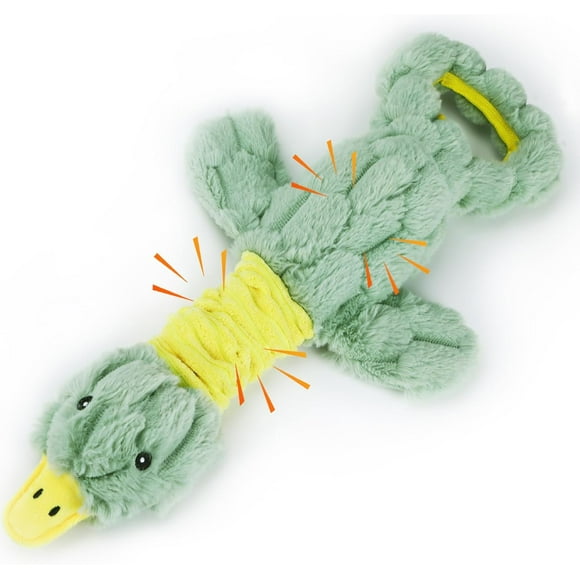 YIXIGGC Large Plush Squeaky Dog Toys for Aggressive Chewers, Interactive Tug of War Puppy Toys for Indoor Play - Duck Stuffed Dog Toys with Soft Fabric for Small, Medium, and Large Pets DYF329-2898