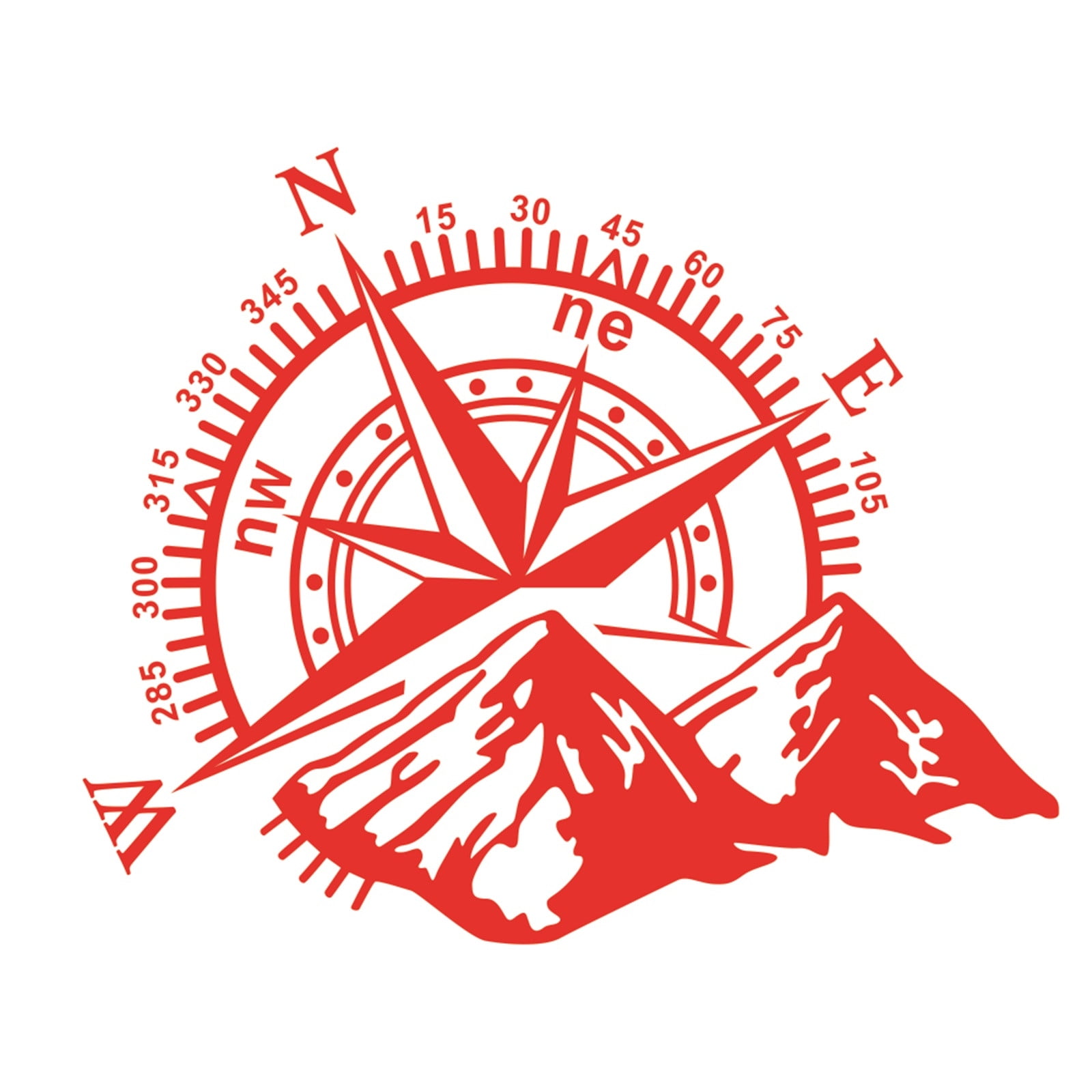 pxiakgy mountain compass cover applique modified fashion compass car