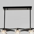 thumbnail image 6 of Matte Black Crystal Chandelier - 8-Light Modern Industrial Fixture for Dining Room & Kitchen (G9 Bulbs Included)​, 6 of 10