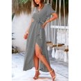 thumbnail image 4 of Vestido PRETTYGARDEN Floral Boho Maxi Cruzado con Escote en V Talle S, 4 of 8