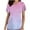 Hot Pink, variant on QATAINLAV Womens Medical Scrub Shirt Criss Cross V Neck Short Sleeve Nursing Tops Casual Working Uniform Pocket Tee on Sale Blue L
