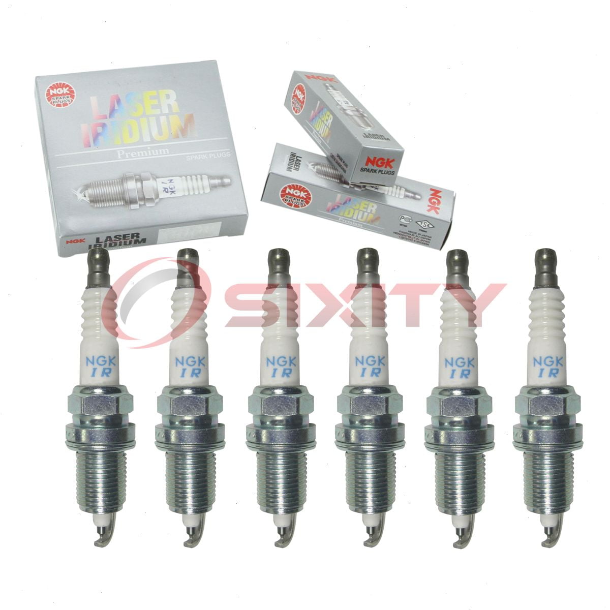 6 pc NGK 4462 Laser Iridium Spark Plugs for 33-843220Q 8M0037136 8M0058936 Ignition Wire Secondary