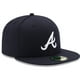 thumbnail image 3 of Men's New Era Navy Atlanta Braves Road Authentic Collection On-Field 59FIFTY Fitted Hat, 3 of 5