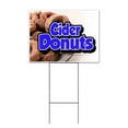 thumbnail image 1 of Cider Donuts (18" x 24") Yard Sign, Includes Metal Step Stake, 1 of 6