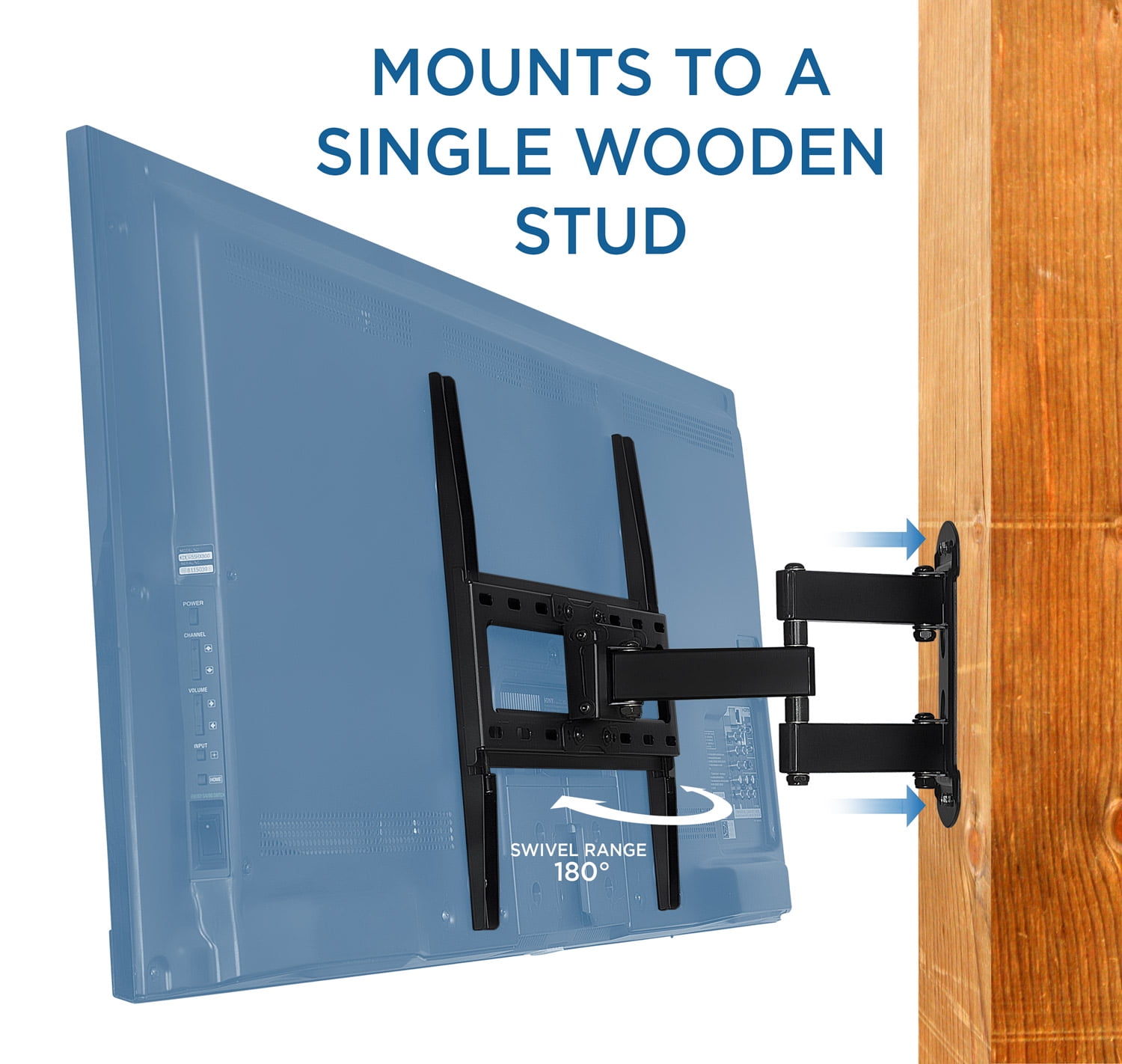 Mount-It! Full Motion Corner TV Wall Mount, Fits 20" to Max 55" TVs, 66 lbs. Capacity