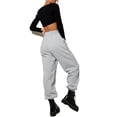 thumbnail image 3 of Innerwin Jogger Pants With Pockets Women Trousers Sports Solid Color Lounge Sweatpants Grey S, 3 of 4