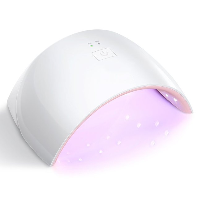 ZECATL LED Nail Lamp, Gel UV Light Nail Dryer for Gel Nail Polish 24W Curing Lamp with Sensor 2 Timer