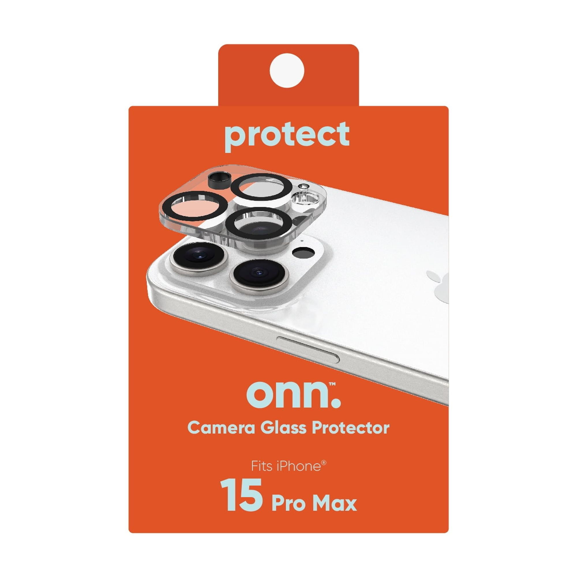 onn. Camera Glass Protector for iPhone 15 Pro Max