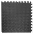 thumbnail image 2 of Gym Foam Mats 3/8 Inch Thick - 100 Sq Ft Interlocking Floor Tiles (24x24) - Steel Pattern Black - Fitness, Gyms, Home Workout, Playrooms, 2 of 6
