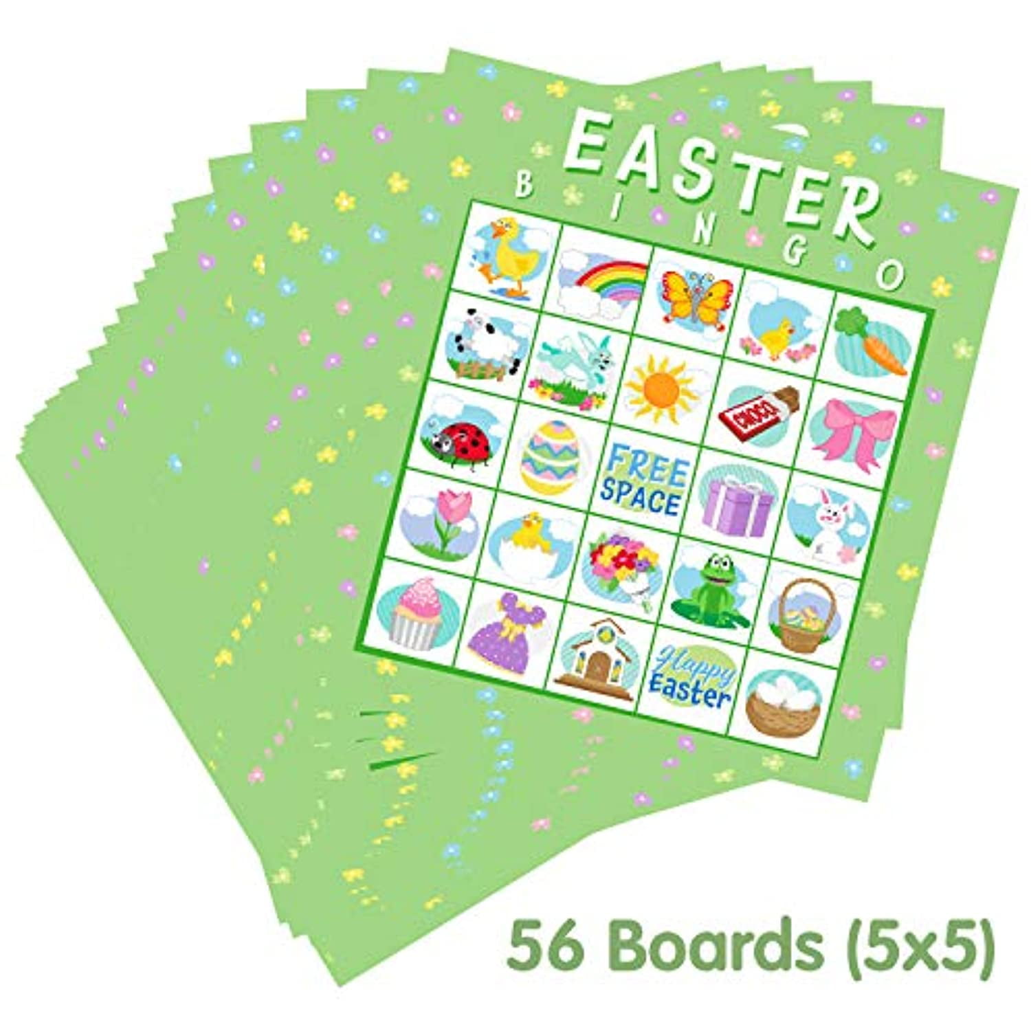 AZK 28 Players Easter Bingo Cards (5x5) for Easter Party Goodies Games