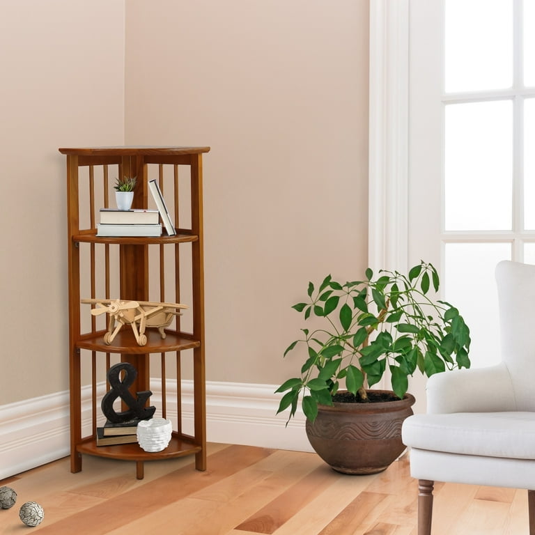 Folding cheap corner bookcase