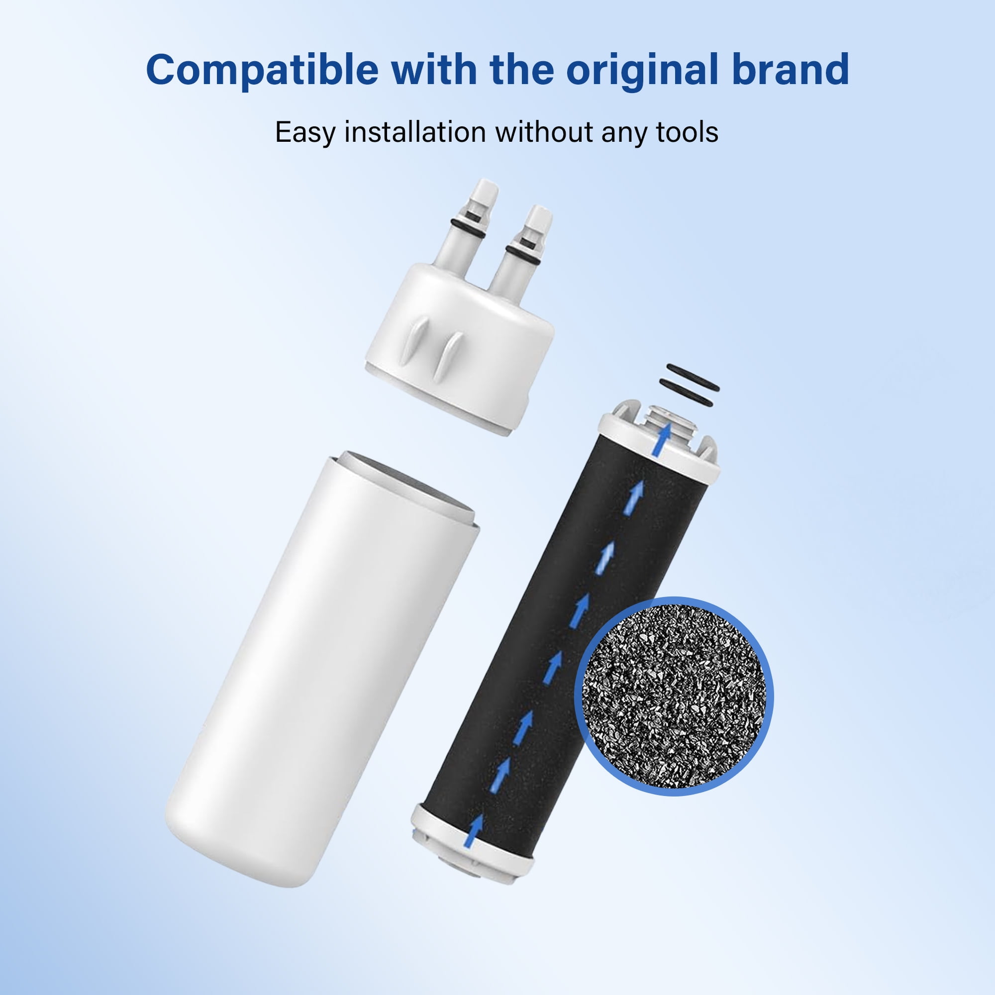 4 Pack W10295370A Water Filter, Compatible with Filter 1, EDR1RXD1, W10295370, KAD1RXD1, 9081. New