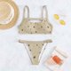 thumbnail image 2 of Traje de baño para mujer, espalda descubierta, correas anchas regulables para los hombros, cintura Regular, diseño hueco, traje de baño informal de moda, color tostado claro L, 2 of 8