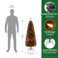thumbnail image 2 of Ztotop 4.5ft Pre-lit Artificial Slim Pencil Christmas Tree with 110 Warm White Lights, 270 Full Branch Tips, Perfect Choice Decoration for Xmas Holiday, Black, 2 of 7