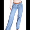 thumbnail image 2 of Pantalones Vaqueros de Pierna para Mujer, Tiro Bajo, Holgados, de Pierna Recta, Estilo Boyfriend, Vaqueros Casuales Sueltos, Estilo Chica Y2K Azul S, 2 of 9