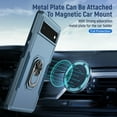 thumbnail image 2 of Dteck Case for Google Pixel 6,Shockproof Rubber Military Grade Dual Layer Case Ring Holder Kickstand Cover Support Magnetic Car Mount,Blue, 2 of 8