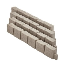 Fake Stone Landscape Edging 46.8x3.9 in, Lawn Edging Border, Fade-Resistant No Dig, Realistic Stone Look, Garden Bed Border, Pathway Edging, Plastic Lawn Edging