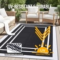 thumbnail image 4 of Smiry Outdoor Rugs 5x8, Waterproof Plastic Straw Indoor Outdoor Mat for Patio, RV Camping, Deck,Porch, Black & White, 4 of 6
