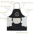 thumbnail image 3 of Agirlvct Paquete De 2 Delantales De Cocina Con Toallita De Mano Resistente A Las Gotas De Agua Con Bolsillos Delantales De Babero Para Lavar Platos De Cocina Regalo Del Día De Cumpleaños Para Mujeres, 3 of 5