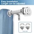 thumbnail image 2 of Urbanest Palazzo Crystal Single Curtain Rod and Hardware Set, 2 of 6