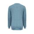 thumbnail image 6 of Sweatshirt for Women Ribbed Knit Crewneck Long Sleeve Tunic Sweater with Side Pockets Skin Friendly Everyday Outfits, 6 of 6