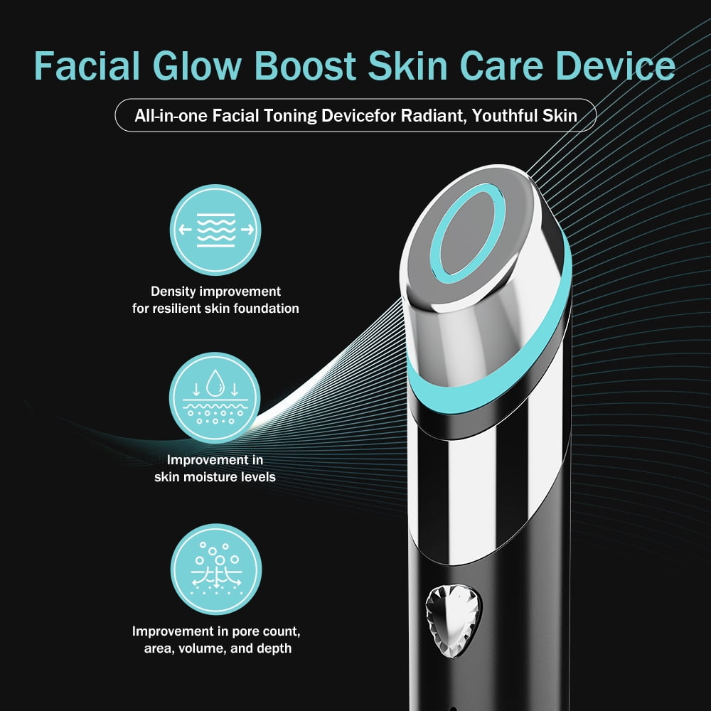 4-in-1 Facial Blue Light Therapy Skincare Wand Home Use Beauty Equipment for Enhanced Absorption, Pore Refinement