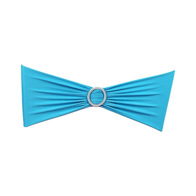 Thinsony 50pcs/set Chair Cover Band With Buckle Slider Sashes Bow Chair Seating Premium Sky blue