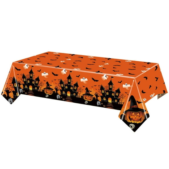 Btomtd 107.87 x 53.93 inch Halloween Horror Theme Table Cloth Party Supplies Tablecloth Disposable Table Cloth Decor, Multicolor