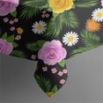 thumbnail image 5 of Pioneer Flower Floral Print Pattern Square Tablecloth, Waterproof Wipeable Spillproof Washable Table Cover for Home Kitchen Party Decor, 42"x42", 5 of 6