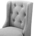thumbnail image 6 of Tufted Counter Stool Chair, Fabric, Wood, Light Grey Gray, Modern Contemporary Urban Design, Bar Pub Cafe Bistro Hotel Restaurant Hospitality, 6 of 7