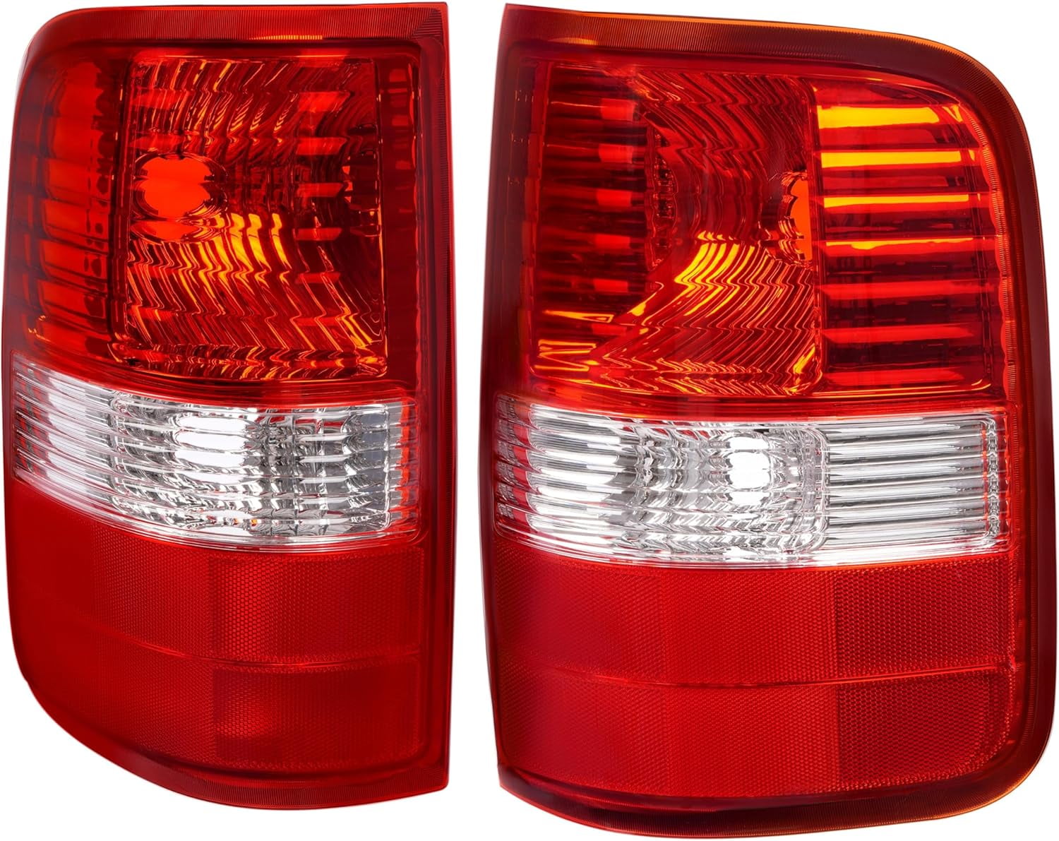 Kojem Left & Right Side Taillight for 2004-2008 Ford F150 F-150 Replacement for FO2801182 Halogen Tail Light Rear Brake Lamp
