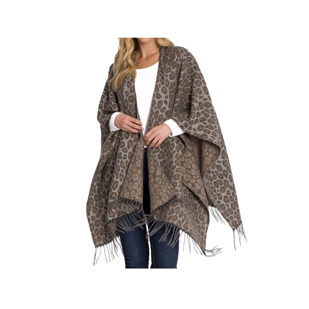 Rock Fit LLC Woolrich Womens One Size Cozy Blanket Wrap, Kate Leopard