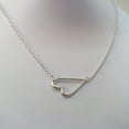 thumbnail image 4 of Sterling Silver Sideways Heart Necklace, 18" Chain, 4 of 5