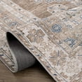 thumbnail image 6 of BoutiqueRugs Baltinglass Boho Oriental Medallion Runner Rug -Traditional Floral Carpet for Hallway, Kitchen - Machine Washable - Blue, Cream, Brown - 2'7" x 7'3" (2x8), 6 of 11
