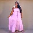 thumbnail image 2 of Plus Size Lavender Tube Tiered Maxi Dress, 2 of 3