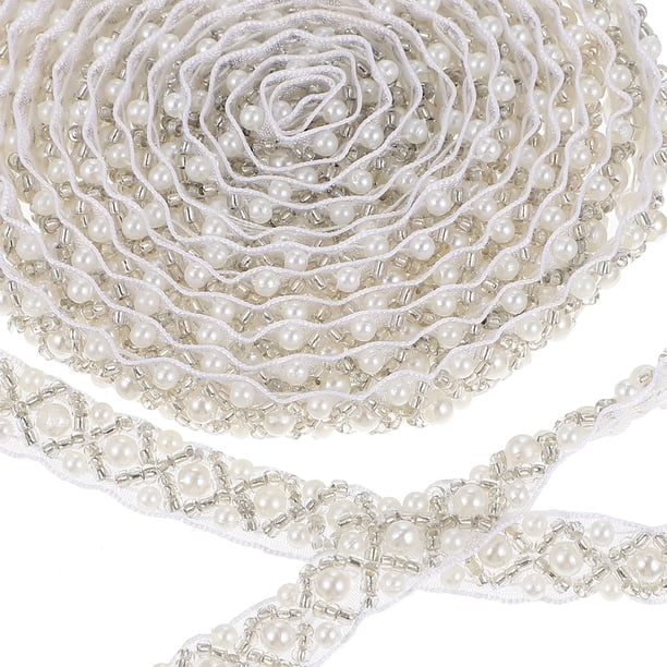 Delicada perla Pearl Decorative Perla Gaza Beading Pearl Trim Pearl Fringe para fabricación de manualidades
