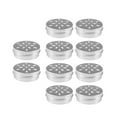 thumbnail image 1 of 10 recipientes pequeños de aluminio reutilizables para comida de perro, redondos y portátiles, de 60 ml, con tapas huecas., 1 of 8