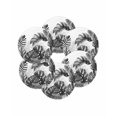 thumbnail image 7 of 13 Inch Round Placemats Set of 6, Grey Black Leaves Non Slip Heat Insulation PP Table Mats, Summer Botanical Watercolor Leaf Washable Place Mats for Kitchen Dining Party Table Decor, 7 of 7