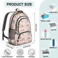 thumbnail image 5 of Princess and Unicorn Pink Pattern Backpack for School, Cute School Bag with Adjustable Shoulder Straps and Padded Back, 16.9"x12.6"x5.9", 5 of 5