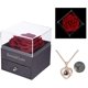 thumbnail image 3 of Preserved Real Rose with Love You Necklace in 100 Languages Gift Set, Enchanted Real Rose Flower(Wine Red Rose), 3 of 4